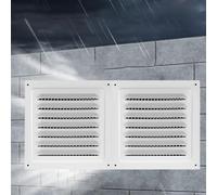 NINMORTH Rejilla de ventilación de acero inoxidable con pantalla de 300 x 150 mm, cubierta de flujo de aire HVAC para techo o pared lateral, color negro