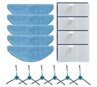 NINMORTH Robot MEDION X41 SW/X42 SW+ para aspiradora para kit de repuesto: 6 cepillos laterales + 5 paños de microfibra + filtro