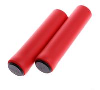 NINMORTH Silicona de espuma suave para empuñaduras de manillar de bicicleta, cubiertas de esponja amortiguadora antideslizantes para barras de 22,2 mm, 130 mm de longitud, color negro (rojo)