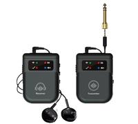 NINMORTH Sistema de monitor intrauditivo inalámbrico 2.4G, para ensayo de estudio compacto y ligero en vivo para el rendimiento, construcción ABS, transmisión de audio clara, color negro