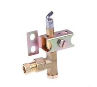 NINMORTH Soporte de encendido de acero inoxidable para gas natural y GLP, para seguridad de llamas, diseño unidireccional, montaje empotrado para montaje de quemador de chimenea (2 agujeros)