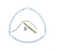 NINMORTH Tira LED curvada de alto brillo para luces de ventilador de techo, 18 W, 27 W, 36 W, para módulo SMD con controlador, transparente para reemplazo de montaje en superficie (3 piezas de 27 W x
