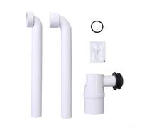 NINMORTH Tubo de drenaje para fregadero compatible con Geberit 9045Bend Sello de agua a prueba de olores con filtro de pelo ajustable para PP EPDM blanco 35 x 4,8 x 30 cm (90°)