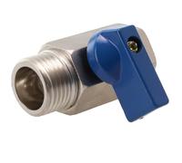 NINMORTH Válvula de bola de acero inoxidable de 1/4 3/8 1/2 pulgadas roscada ASI 316 para cierre de agua, doble sellado de cuarto de giro y apagado con mango de aluminio