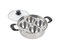 NINMORTH Vaporera de acero inoxidable para huevos y mini pasteles, 20 cm de grosor, cesta de cocina para cocinar en casa, 1 unidad, color plateado