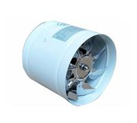NINMORTH Ventilador de canal de 100 mm para cocina, taller, salida de humos | Velocidad de rotación de 2800 rpm, 7 aspas metálicas, alta presión atmosférica, eliminación eficiente del olor, resistente