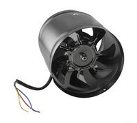 NINMORTH Ventilador de conducto circular de 150 mm 200-600 m3/h Soplador de escape de bajo ruido Cuerpo de metal reforzado para ventilación de inodoro de oficina (negro)