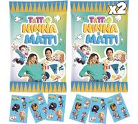 NINNA e MATTI 2 Bolsas de Tatuajes Temporales para Niños, Cada Bolsita contiene 15 Tatuajes | Bundle de 2 Bolsas (2 unidades)
