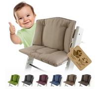 ninna-nanna by Bambiniwelt - Cojín de repuesto compatible con trona Tripp Trapp Stokke (beige jaspeado)