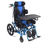 Niño/Adulto Totalmente Acostado Silla de Ruedas de Aleación de Aluminio Accidente Cerebrovascular Hemiplejía Sillas de Ruedas Manuales de Mediana Edad y Ancianos Respaldo Alto Discapacitados Pará