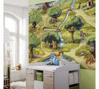 Winnie The Pooh 254x183cm Foto Pintado Niños Pared Dormitorio Mural Bosque Verde