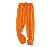 Niño Bebé Niña Soild Elástico Básico Largo Pantalones Bombachos Casual Jogger Deportes Danza Pantalones Cortos Bebé Pantalones Niñas, naranja, 10-12 años