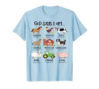 Niño Cristiano: Dios Dice Que Soy un Animal de Granja (versículo bíblico) Camiseta