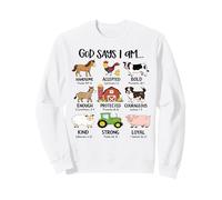Niño Cristiano: Dios Dice Que Soy un Animal de Granja (versículo bíblico) Sudadera