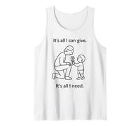 Niño Dando Flores a los Padres diseño simbólico Minimalista Amor Camiseta sin Mangas