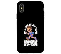 Niño de dibujos animados con el brazo en cabestrillo Carcasa para iPhone X/XS