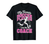 Niño Entrenador de Fútbol Mis Futbolistas Favoritos Mujeres Rosa Camiseta