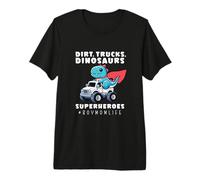 Niño Mamá Dinosaurio Monster Truck Superhéroe Dino Madre Camiseta Premium