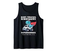 Niño Mamá Dinosaurio Monster Truck Superhéroe Dino Madre Camiseta sin Mangas