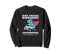 Niño Mamá Dinosaurio Monster Truck Superhéroe Dino Madre Sudadera