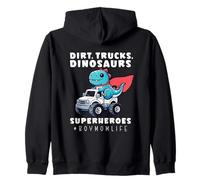 Niño Mamá Dinosaurio Monster Truck Superhéroe Dino Madre Sudadera con Capucha