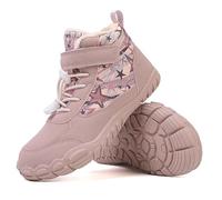 Niño Niña Barefoot Botas Invierno Cómodo con Calentar Forradas,Niño Niña Botas de Senderismo Transpirables,Botas de Nieve Barefoot Niños Antideslizante con Suela Zero Drop EU28-38