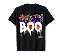 Niño Niña Hombre Mujer Lindo Araña Murciélago Bruja Fantasma Diciendo Boo Camiseta