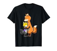 Niño No Binario Y Mamá Zorro Protectora Niño Y Mamá Zorro Camiseta