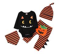 Niño PequeñO Halloween NiñA Romper Para Mono Ropa Recien Disfraz De Calabaza Bebé Chaleco Juego NiñOs