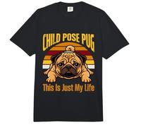 Niño Pose Pug Esto Es Solo Mi Vida Yoga Comfort Colors Adult Heavyweight T-Shirt