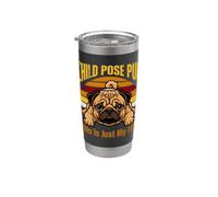 Niño Pose Pug Esto Es Solo Mi Vida Yoga Vaso térmico de acero inoxidable de doble pared