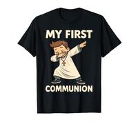 Niño Primera Comunión Católico Cristiano Eucaristía Dabbing Kid Camiseta gráfica económica