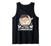 Niño Primera Comunión Católico Cristiano Eucaristía Dabbing Kid Camiseta sin Mangas