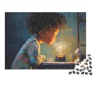 Niño Rizos Luz de Vela Puzzle de 1000 Piezas Puzzle para Adultos Papel Relajación Regalo Hogar 70x50cm/1000pcs