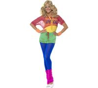 Niño Salvaje Madonna Adulto Mujer 1980s Disfraz 80s Aerobic Conjunto
