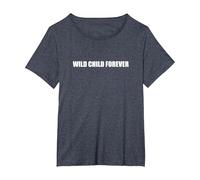 Niño Salvaje para Siempre Camiseta, Mujer Tallas Grandes, Azul Jaspeado, 5XL Grande