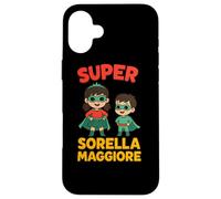 Niño Superhéroe Hermano Mayor Camiseta Regalo Niño Carcasa para iPhone 16 Plus