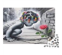 Niño y Rosa Puzzle 1000 Piezas Papel Reciclado para Adultos Puzzle para Adultos Juego Familiar Divertido y desafiante Excelente Idea de Regalo para relajación 70x50cm/1000pcs