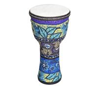 Niño Yembé Parche de Piel de Cabra Duradero Tambor Djembe Percusión Estilo étnico, Tambor Africano para Cumpleaños Fiesta Djembe Drum(Large 8-inch A)