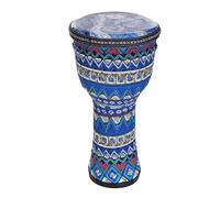 Niño Yembé Parche de Piel de Cabra Duradero Tambor Djembe Percusión Estilo étnico, Tambor Africano para Cumpleaños Fiesta Djembe Drum(Large 8-inch Starry Sky B)