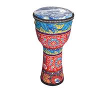 Niño Yembé Parche de Piel de Cabra Duradero Tambor Djembe Percusión Estilo étnico, Tambor Africano para Cumpleaños Fiesta Djembe Drum(Large 8-inch Starry Sky A)