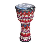 Niño Yembé Parche de Piel de Cabra Duradero Tambor Djembe Percusión Estilo étnico, Tambor Africano para Cumpleaños Fiesta Djembe Drum(Large 8-inch Starry Sky E)