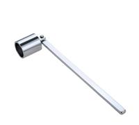 Ninoclar Apagavelas, extintor de velas de acero inoxidable con mango largo, accesorio de mecha apagavelas para la mayoría de las velas, negro (plateado)