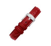 NINOMA Compatible con Garmin New Watch Lily2 Correa de cuero genuino Lily 2 SmartWatch Mujer Correa de reloj de liberación rápida de piel de vaca Pulsera de moda de 14 mm(Red-steel)