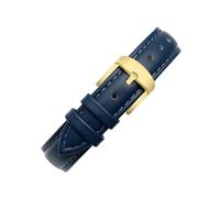 NINOMA Compatible con Garmin New Watch Lily2 Correa de cuero genuino Lily 2 SmartWatch Mujer Correa de reloj de liberación rápida de piel de vaca Pulsera de moda de 14 mm(Dark blue-gold)