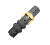 NINOMA Compatible con Garmin New Watch Lily2 Correa de cuero genuino Lily 2 SmartWatch Mujer Correa de reloj de liberación rápida de piel de vaca Pulsera de moda de 14 mm(Gray-gold)