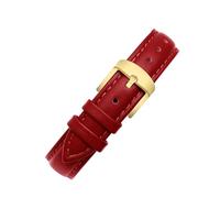 NINOMA Compatible con Garmin New Watch Lily2 Correa de cuero genuino Lily 2 SmartWatch Mujer Correa de reloj de liberación rápida de piel de vaca Pulsera de moda de 14 mm(Red-gold)