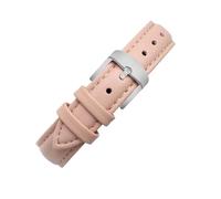 NINOMA Compatible con Garmin New Watch Lily2 Correa de cuero genuino Lily 2 SmartWatch Mujer Correa de reloj de liberación rápida de piel de vaca Pulsera de moda de 14 mm(Light pink-steel)