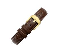 NINOMA Compatible con Garmin New Watch Lily2 Correa de cuero genuino Lily 2 SmartWatch Mujer Correa de reloj de liberación rápida de piel de vaca Pulsera de moda de 14 mm(Brown-gold)