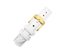 NINOMA Compatible con Garmin New Watch Lily2 Correa de cuero genuino Lily 2 SmartWatch Mujer Correa de reloj de liberación rápida de piel de vaca Pulsera de moda de 14 mm(White-gold)